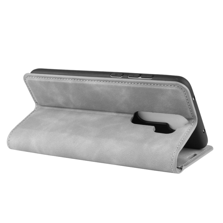 For Xiaomi Redmi Note 8 Pro Retro-skin Business Magnetic Suction Leather Case with Holder & Card Slots & Wallet