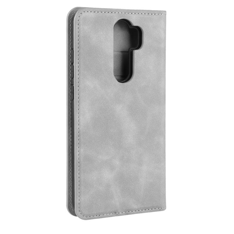 For Xiaomi Redmi Note 8 Pro Retro-skin Business Magnetic Suction Leather Case with Holder & Card Slots & Wallet