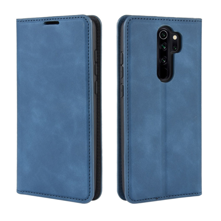 For Xiaomi Redmi Note 8 Pro Retro-skin Business Magnetic Suction Leather Case with Holder & Card Slots & Wallet
