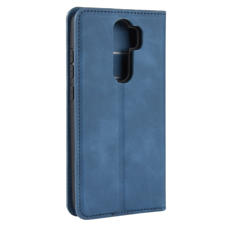 For Xiaomi Redmi Note 8 Pro Retro-skin Business Magnetic Suction Leather Case with Holder & Card Slots & Wallet