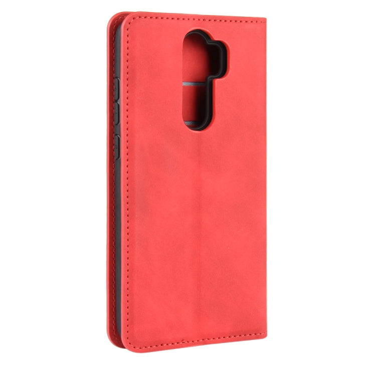 For Xiaomi Redmi Note 8 Pro Retro-skin Business Magnetic Suction Leather Case with Holder & Card Slots & Wallet