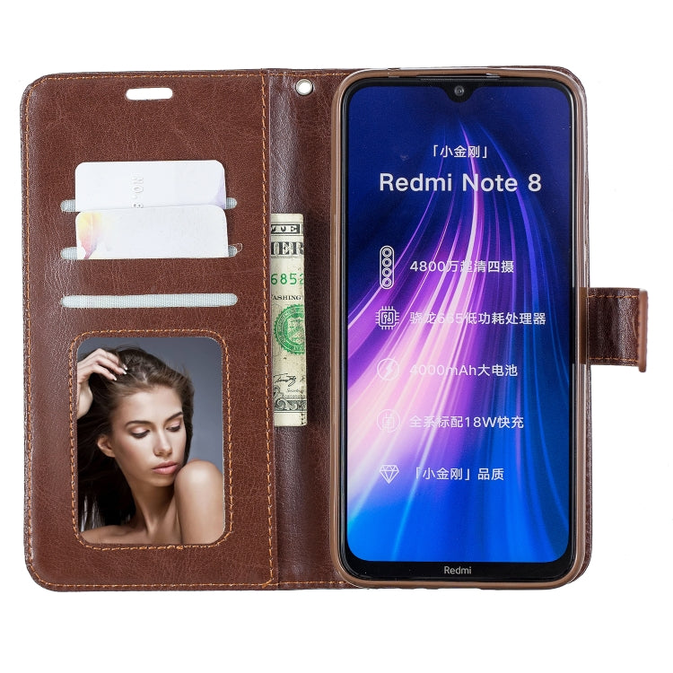 For Xiaomi Redmi Note 8 Crazy Horse Texture Horizontal Flip Leather Case with Holder & Card Slots & Wallet & Photo Frame
