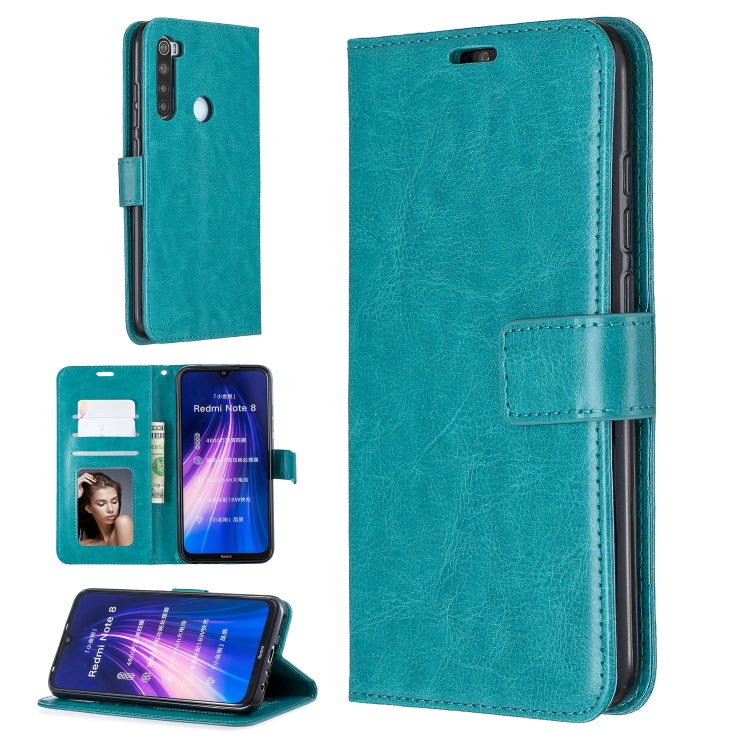For Xiaomi Redmi Note 8 Crazy Horse Texture Horizontal Flip Leather Case with Holder & Card Slots & Wallet & Photo Frame