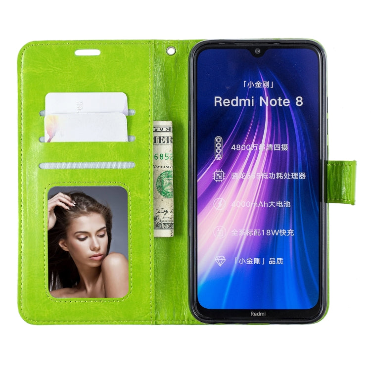 For Xiaomi Redmi Note 8 Crazy Horse Texture Horizontal Flip Leather Case with Holder & Card Slots & Wallet & Photo Frame