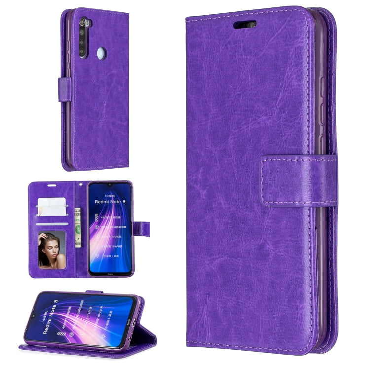 For Xiaomi Redmi Note 8 Crazy Horse Texture Horizontal Flip Leather Case with Holder & Card Slots & Wallet & Photo Frame