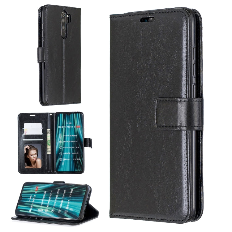 For Xiaomi Redmi Note 8 Pro Crazy Horse Texture Horizontal Flip Leather Case with Holder & Card Slots & Wallet & Photo Frame