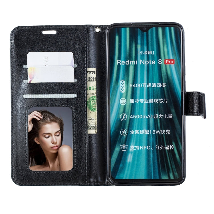 For Xiaomi Redmi Note 8 Pro Crazy Horse Texture Horizontal Flip Leather Case with Holder & Card Slots & Wallet & Photo Frame