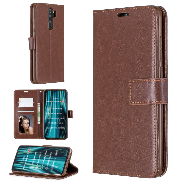 For Xiaomi Redmi Note 8 Pro Crazy Horse Texture Horizontal Flip Leather Case with Holder & Card Slots & Wallet & Photo Frame