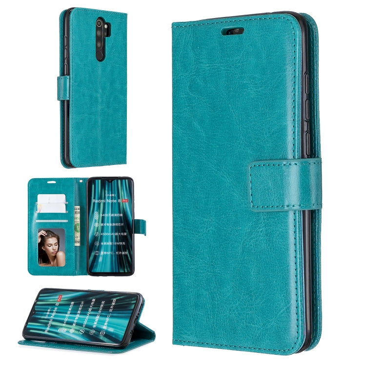For Xiaomi Redmi Note 8 Pro Crazy Horse Texture Horizontal Flip Leather Case with Holder & Card Slots & Wallet & Photo Frame