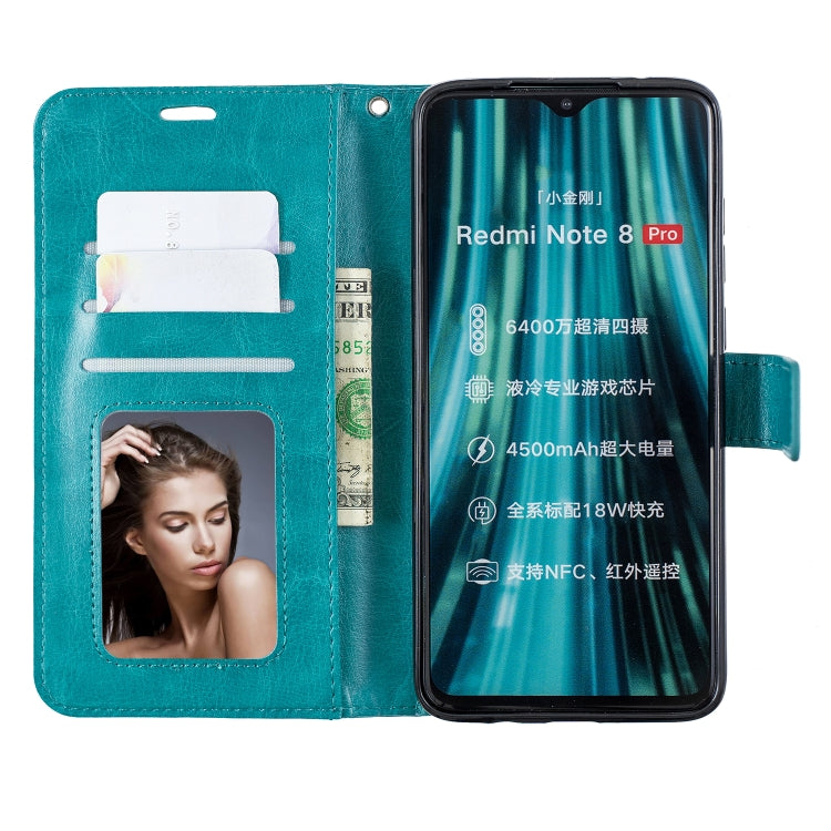 For Xiaomi Redmi Note 8 Pro Crazy Horse Texture Horizontal Flip Leather Case with Holder & Card Slots & Wallet & Photo Frame