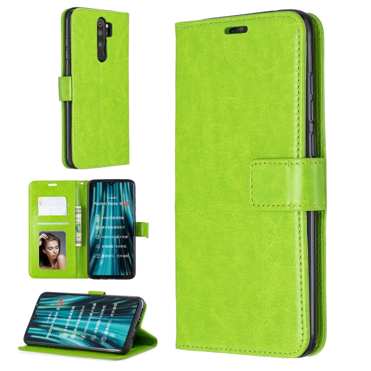 For Xiaomi Redmi Note 8 Pro Crazy Horse Texture Horizontal Flip Leather Case with Holder & Card Slots & Wallet & Photo Frame