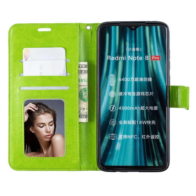 For Xiaomi Redmi Note 8 Pro Crazy Horse Texture Horizontal Flip Leather Case with Holder & Card Slots & Wallet & Photo Frame