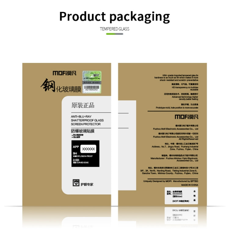 For Huawei Honor V30 MOFI 9H 2.5D Full Screen Tempered Glass Film(Black)