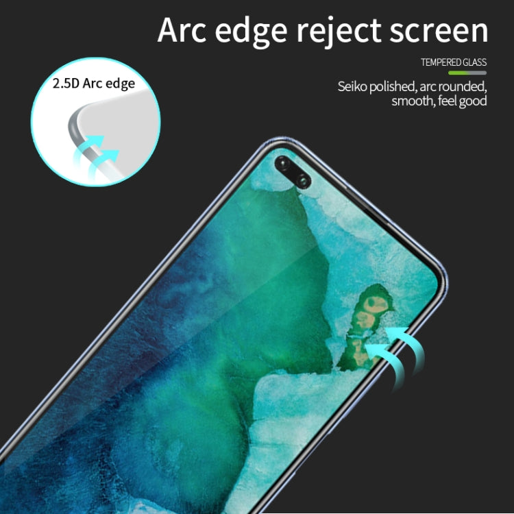 For Huawei Honor V30 MOFI 9H 2.5D Full Screen Tempered Glass Film(Black)
