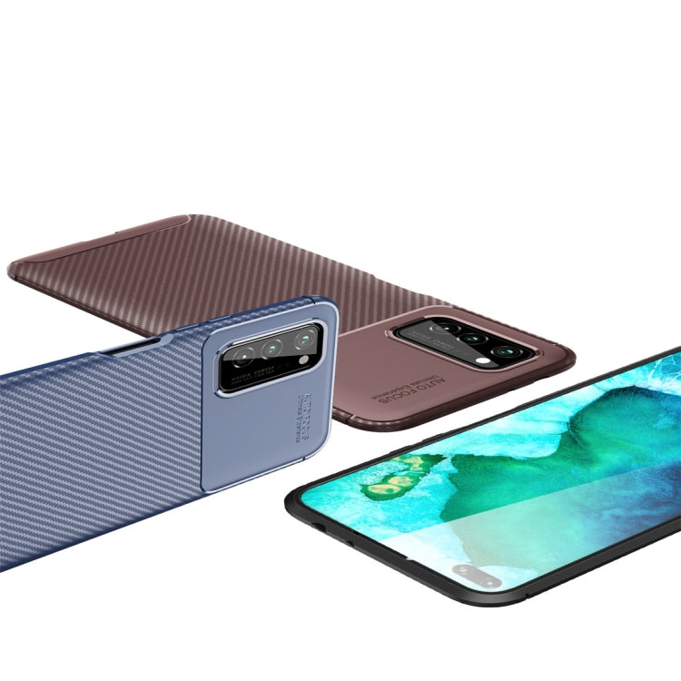 For Huawei Honor V30 / V30 Pro Beetle Series Carbon Fiber Texture Shockproof TPU Case