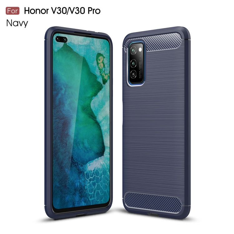 For Huawei Honor V30 / V30 Pro Brushed Texture Carbon Fiber TPU Case