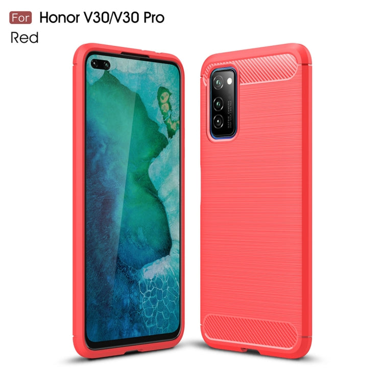 For Huawei Honor V30 / V30 Pro Brushed Texture Carbon Fiber TPU Case