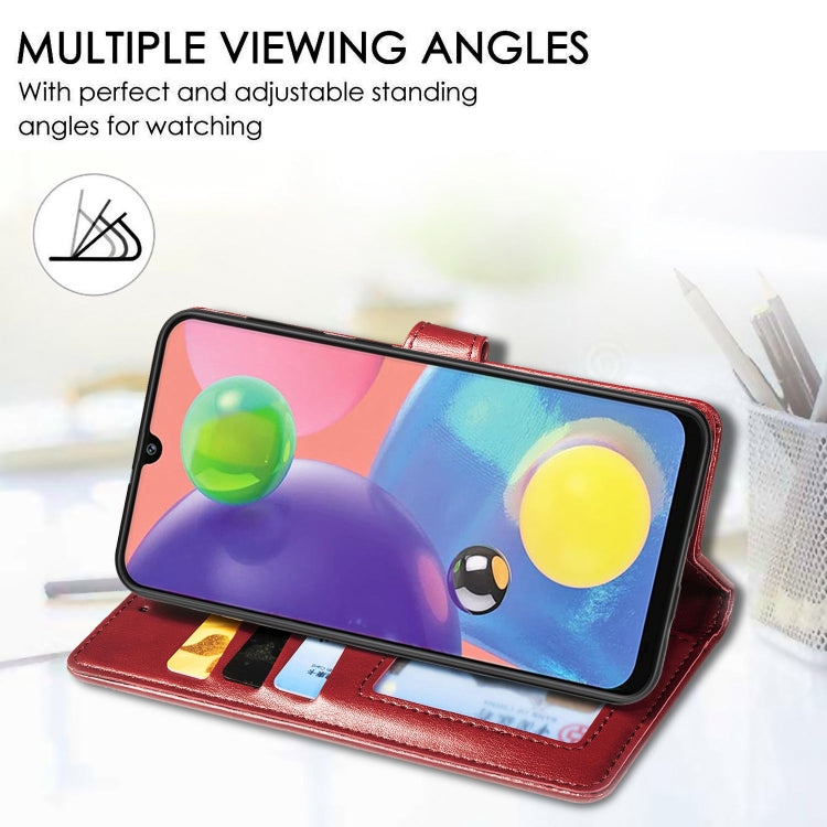 For Xiaomi Redmi Note 8T Retro Solid Color Leather Buckle Mobile Phone Protection Leather Case with Photo Frame & Card Slot & Wallet & Bracket Function