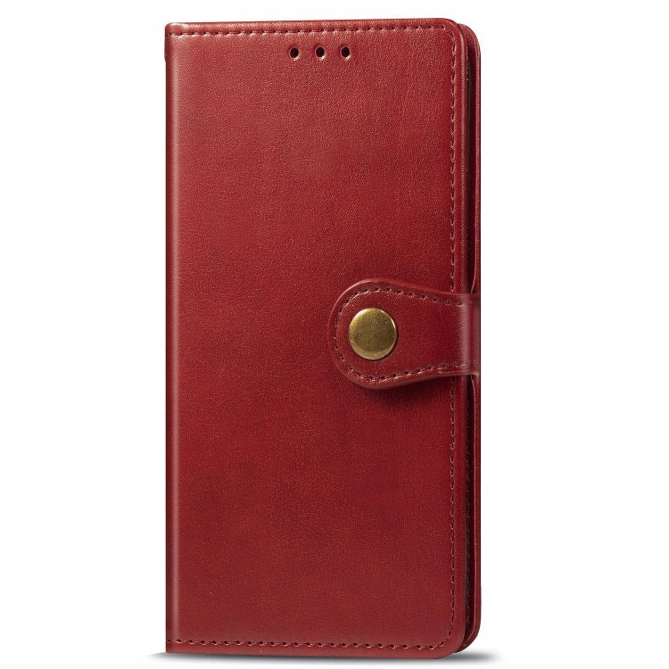 For Xiaomi CC9 Pro / Note 10 Retro Solid Color Leather Buckle Mobile Phone Protection Leather Case with Photo Frame & Card Slot & Wallet & Bracket Function