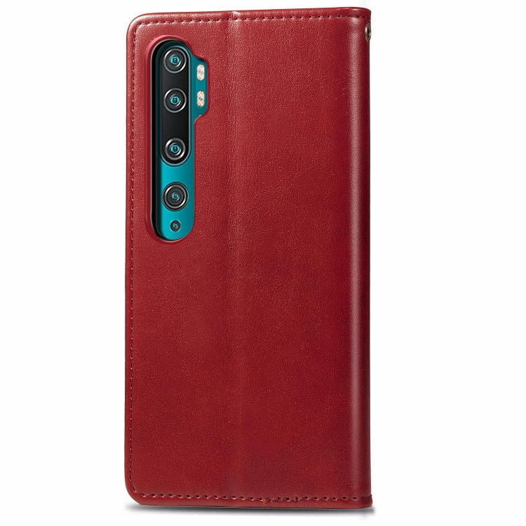 For Xiaomi CC9 Pro / Note 10 Retro Solid Color Leather Buckle Mobile Phone Protection Leather Case with Photo Frame & Card Slot & Wallet & Bracket Function