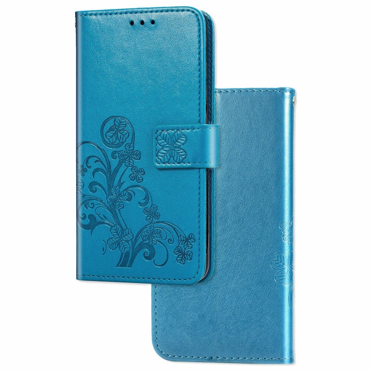 For Xiaomi Redmi Note 8T Lucky Clover Pressed Flowers Pattern Leather Case with Holder & Card Slots & Wallet & Hand Strap