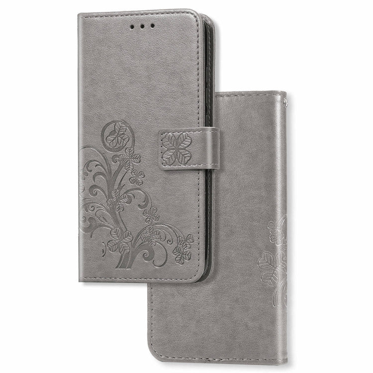 For Xiaomi Redmi Note 8T Lucky Clover Pressed Flowers Pattern Leather Case with Holder & Card Slots & Wallet & Hand Strap