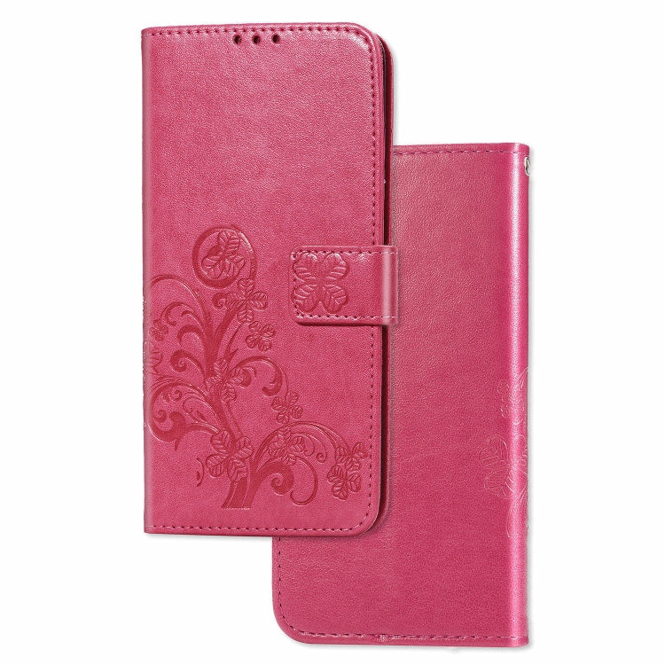 For Xiaomi Redmi Note 8T Lucky Clover Pressed Flowers Pattern Leather Case with Holder & Card Slots & Wallet & Hand Strap