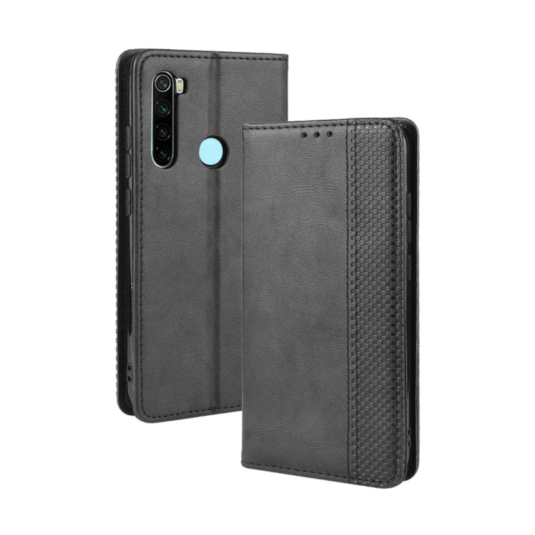 For Xiaomi Redmi Note 8T Magnetic Buckle Retro Crazy Horse Texture Horizontal Flip Leather Case with Holder & Card Slots & Photo Frame