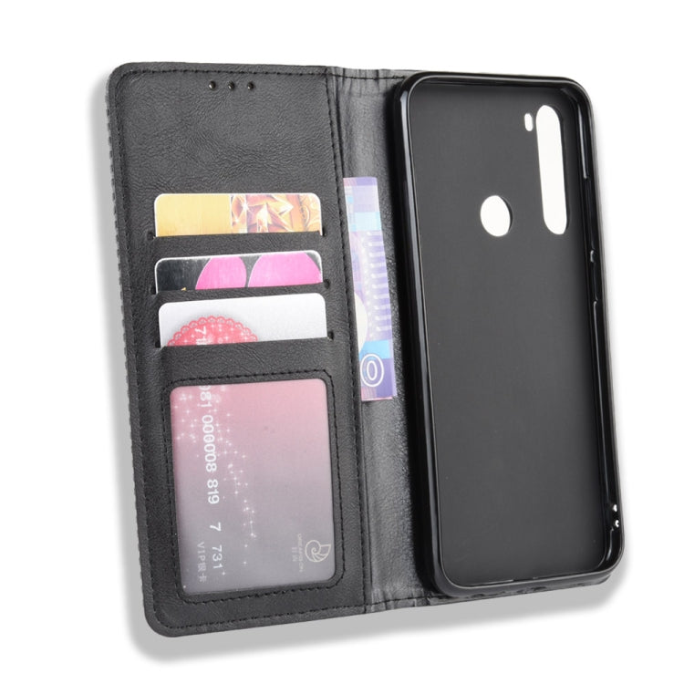 For Xiaomi Redmi Note 8T Magnetic Buckle Retro Crazy Horse Texture Horizontal Flip Leather Case with Holder & Card Slots & Photo Frame