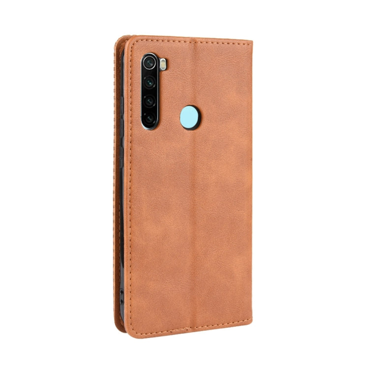For Xiaomi Redmi Note 8T Magnetic Buckle Retro Crazy Horse Texture Horizontal Flip Leather Case with Holder & Card Slots & Photo Frame
