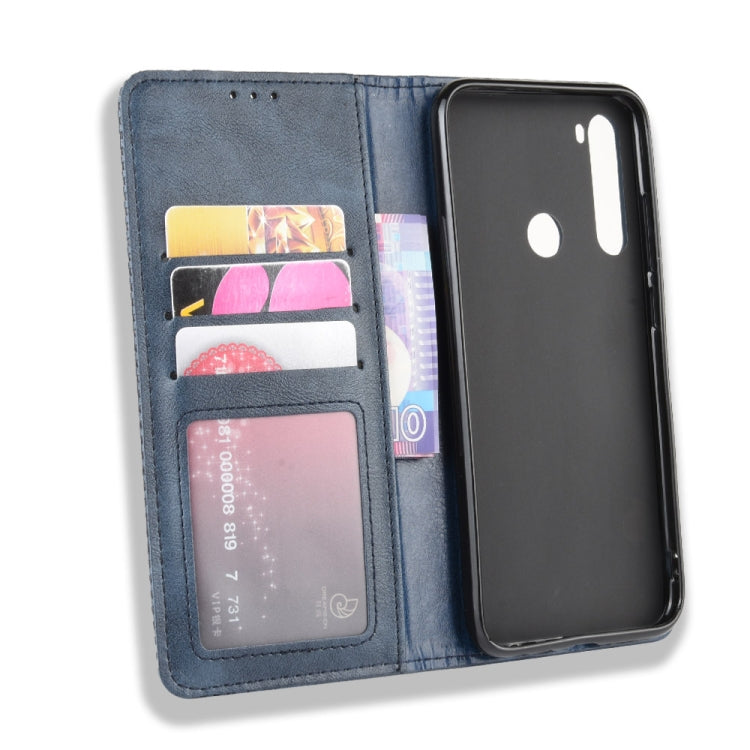 For Xiaomi Redmi Note 8T Magnetic Buckle Retro Crazy Horse Texture Horizontal Flip Leather Case with Holder & Card Slots & Photo Frame