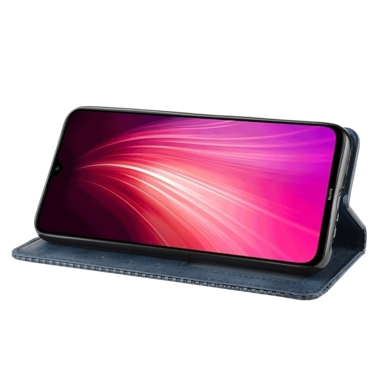 For Xiaomi Redmi Note 8T Magnetic Buckle Retro Crazy Horse Texture Horizontal Flip Leather Case with Holder & Card Slots & Photo Frame