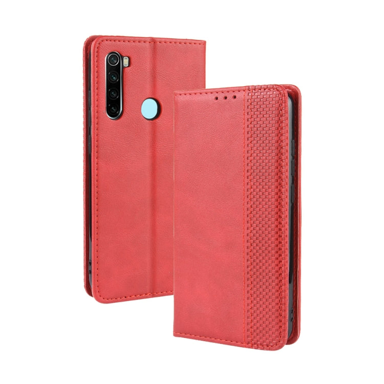 For Xiaomi Redmi Note 8T Magnetic Buckle Retro Crazy Horse Texture Horizontal Flip Leather Case with Holder & Card Slots & Photo Frame