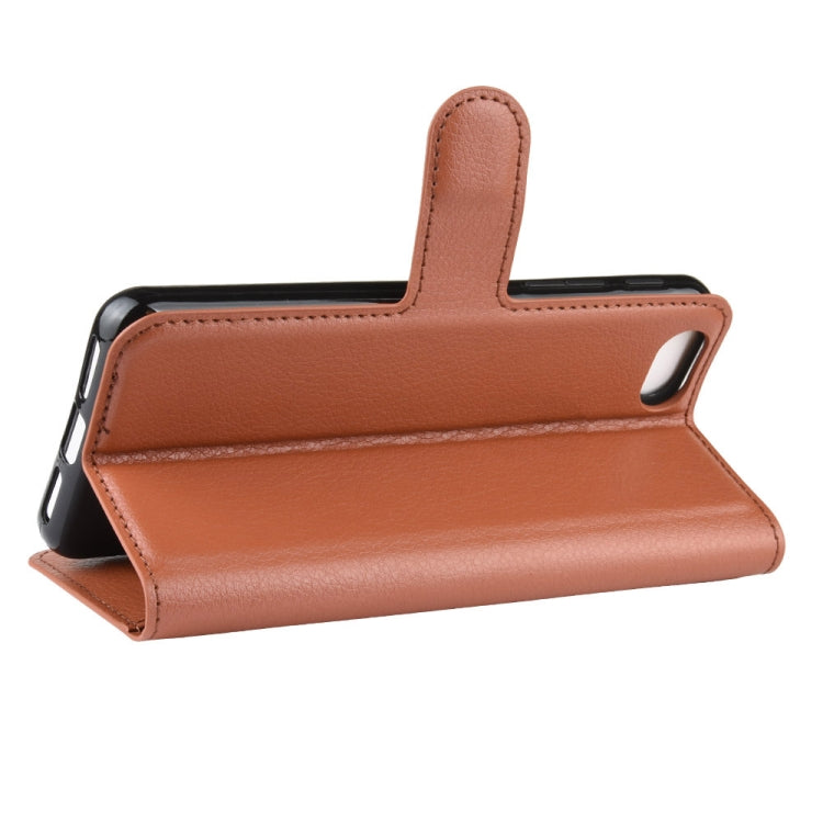 For Alcatel 1v (2019) (Fingerprint-free Version)Litchi Texture Horizontal Flip Protective Case with Holder & Card Slots & Wallet