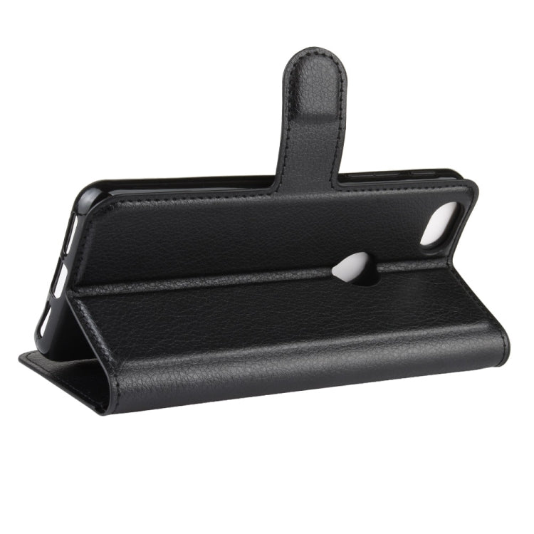 For Alcatel 1v (2019) (Fingerprint Version)Litchi Texture Horizontal Flip Protective Case with Holder & Card Slots & Wallet