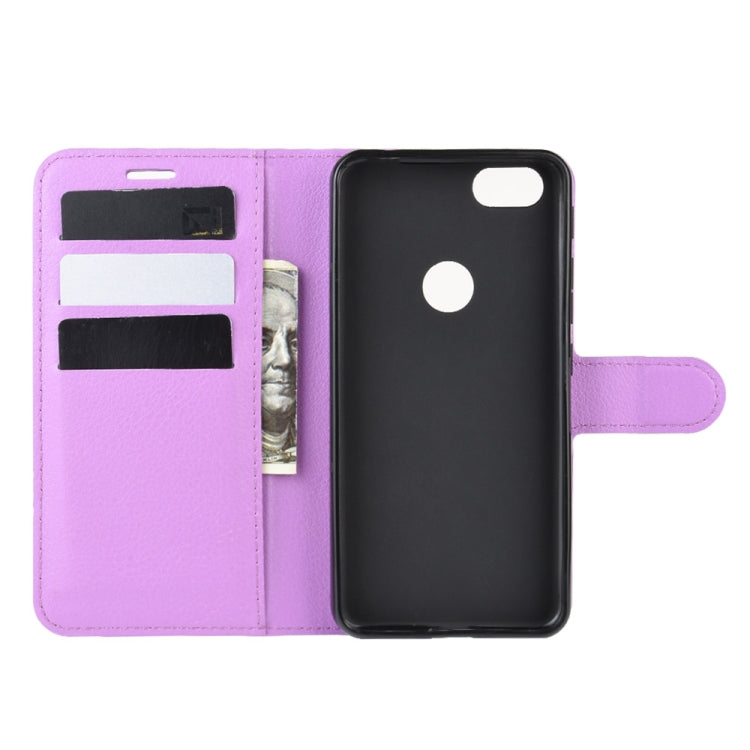 For Alcatel 1v (2019) (Fingerprint Version)Litchi Texture Horizontal Flip Protective Case with Holder & Card Slots & Wallet