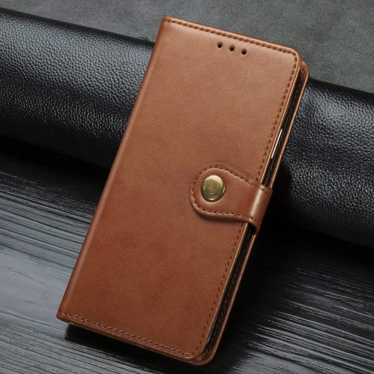 For Alcatel 3X 2019 Retro Solid Color Leather Buckle Mobile Phone Protection Leather Case with Photo Frame & Card Slot & Wallet & Bracket Function
