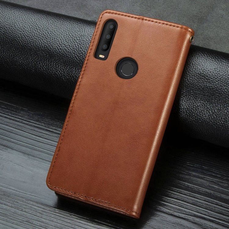 For Alcatel 3X 2019 Retro Solid Color Leather Buckle Mobile Phone Protection Leather Case with Photo Frame & Card Slot & Wallet & Bracket Function