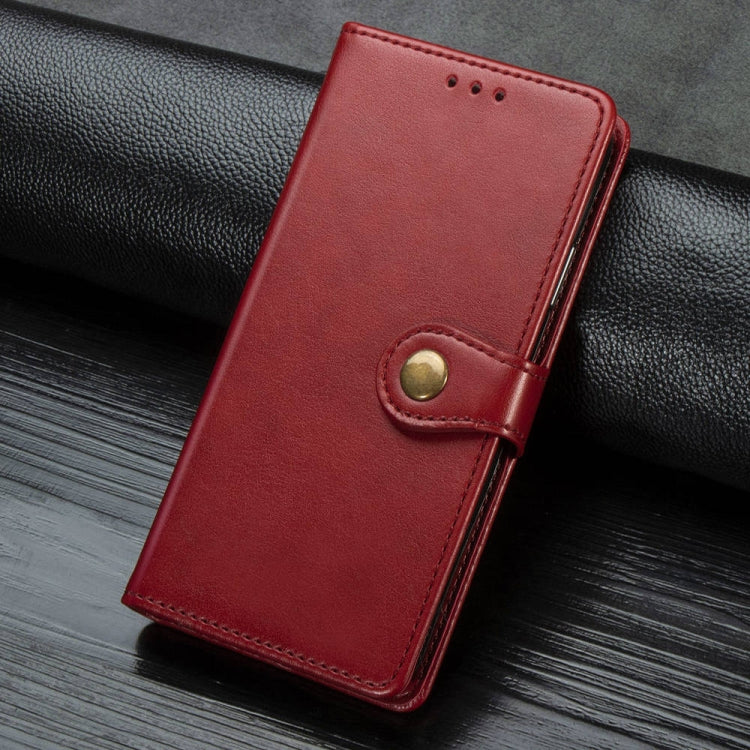 For Alcatel 3X 2019 Retro Solid Color Leather Buckle Mobile Phone Protection Leather Case with Photo Frame & Card Slot & Wallet & Bracket Function