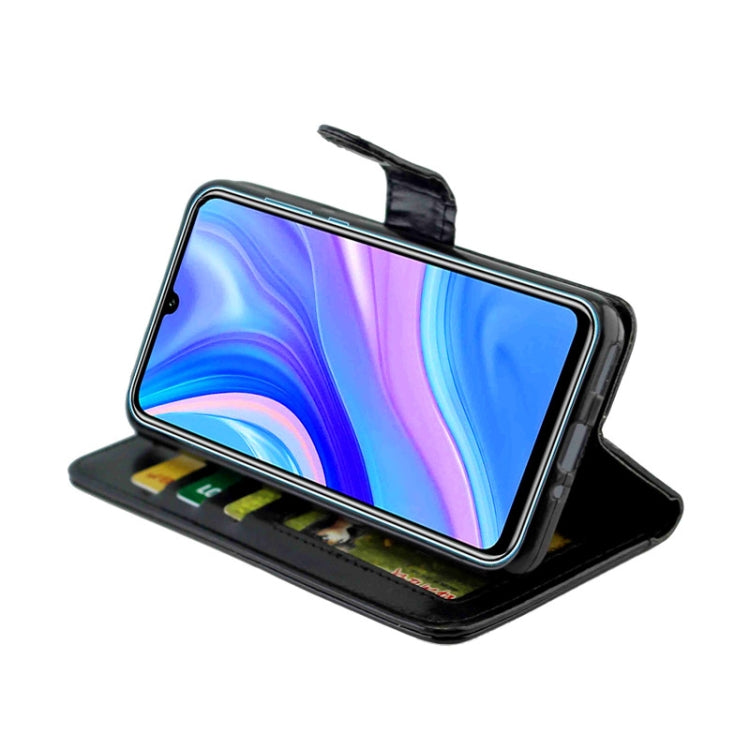 Huawei Enjoy 10 Crazy Horse Texture Leather Horizontal Flip Protective Case with Holder & Card Slots & Wallet & Photo Frame