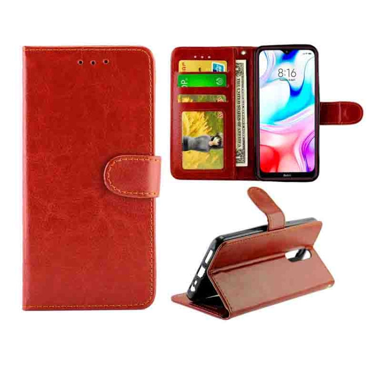 For Xiaomi Redmi 8/Redmi 8A Crazy Horse Texture Leather Horizontal Flip Protective Case with Holder & Card Slots & Wallet & Photo Frame