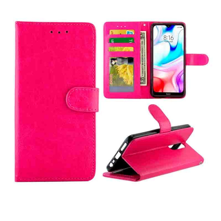 For Xiaomi Redmi 8/Redmi 8A Crazy Horse Texture Leather Horizontal Flip Protective Case with Holder & Card Slots & Wallet & Photo Frame