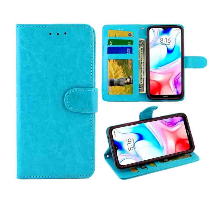 For Xiaomi Redmi 8/Redmi 8A Crazy Horse Texture Leather Horizontal Flip Protective Case with Holder & Card Slots & Wallet & Photo Frame