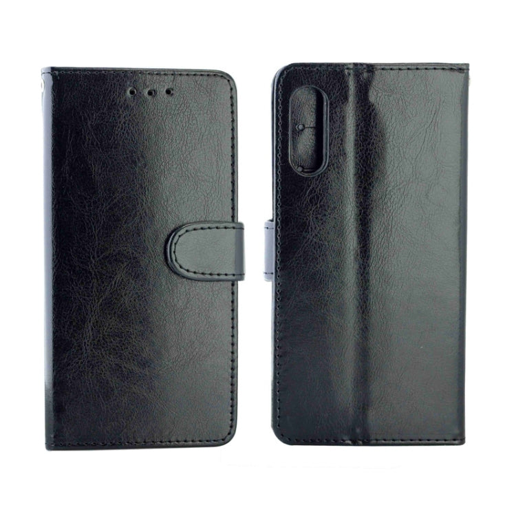 For Galaxy A30s/A50 Crazy Horse Texture Leather Horizontal Flip Protective Case with Holder & Card Slots & Wallet & Photo Frame