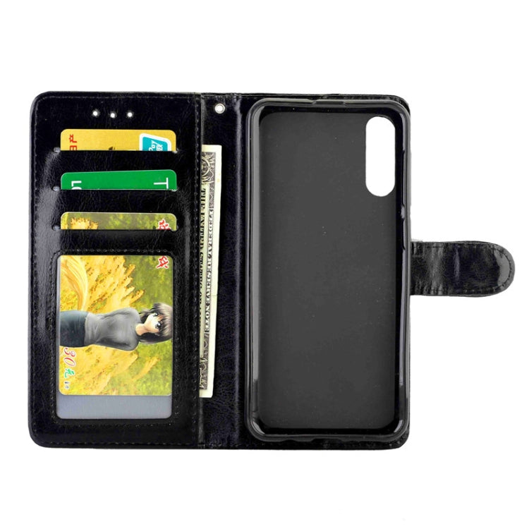 For Galaxy A30s/A50 Crazy Horse Texture Leather Horizontal Flip Protective Case with Holder & Card Slots & Wallet & Photo Frame