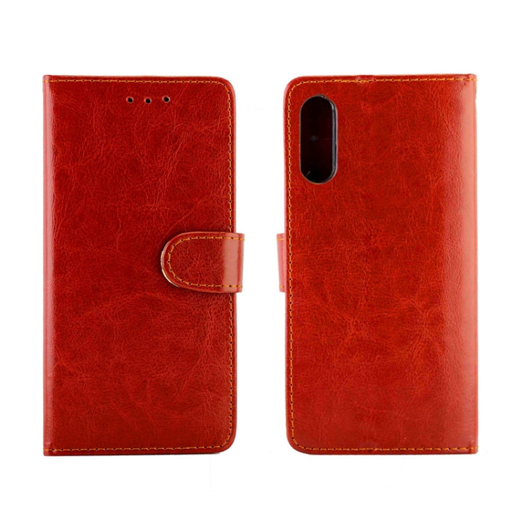 For Galaxy A30s/A50 Crazy Horse Texture Leather Horizontal Flip Protective Case with Holder & Card Slots & Wallet & Photo Frame