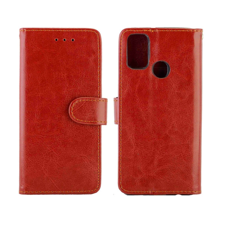 For Galaxy M30s Crazy Horse Texture Leather Horizontal Flip Protective Case with Holder & Card Slots & Wallet & Photo Frame