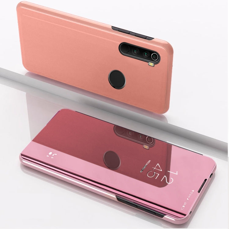 For Xiaomi Redmi Note 8T Plated Mirror Horizontal Flip Leather with Stand Mobile Phone Holster