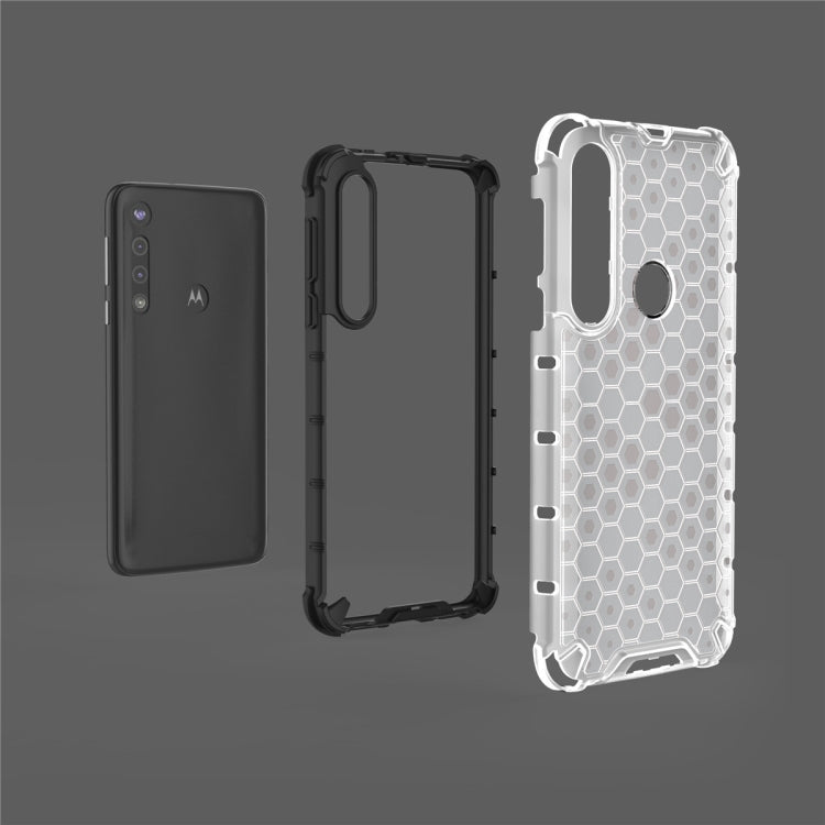 For Motorola Moto G8 Plus Shockproof Honeycomb PC + TPU Case