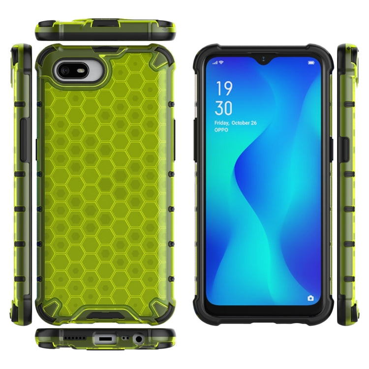 For OPPO Realme C2 Shockproof Honeycomb PC + TPU Case